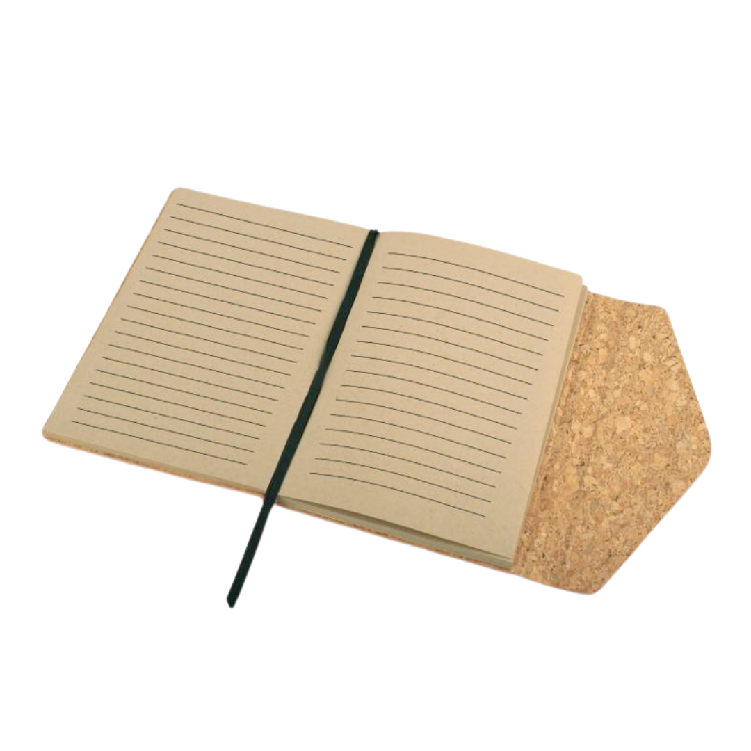 Cork Envelope Style Notebook with Recycled Pages