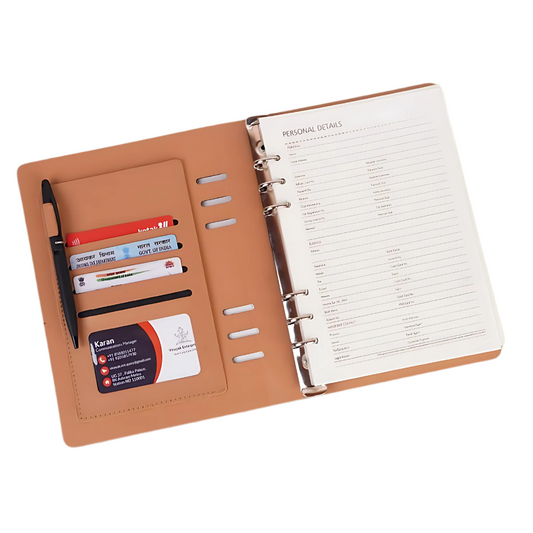 Personal Organizer with Card & Pen Slots.
