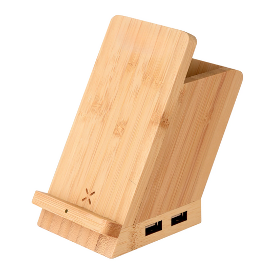 Maple 15W Wireless Charger & USB Hub With Pen Stand