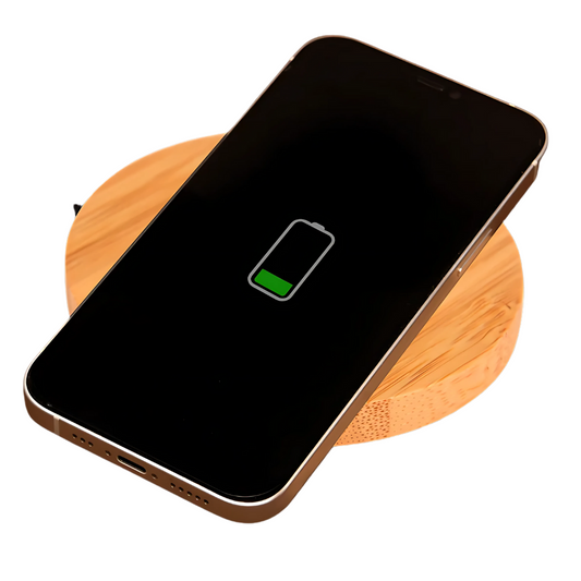 Olive 15W Round Wireless Bamboo Charger