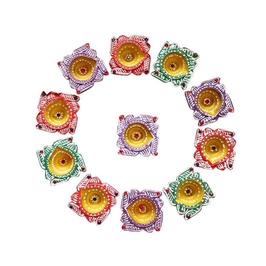 Terracotta Decorative Diyas-Set of 2