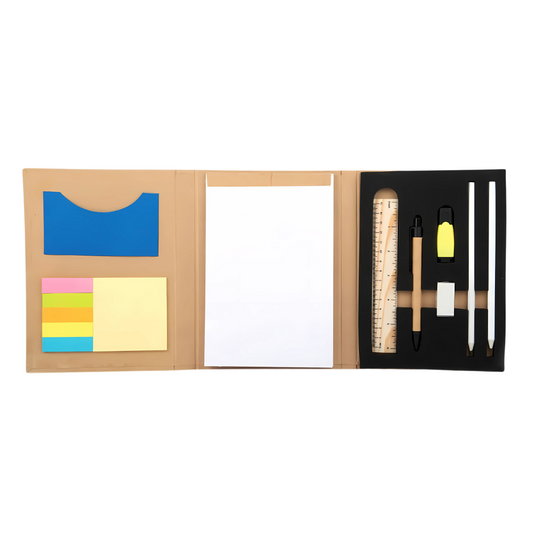 3 Fold Eco Notebook with Stationery Set