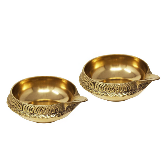 Brass Diwali Diya- Set of 2