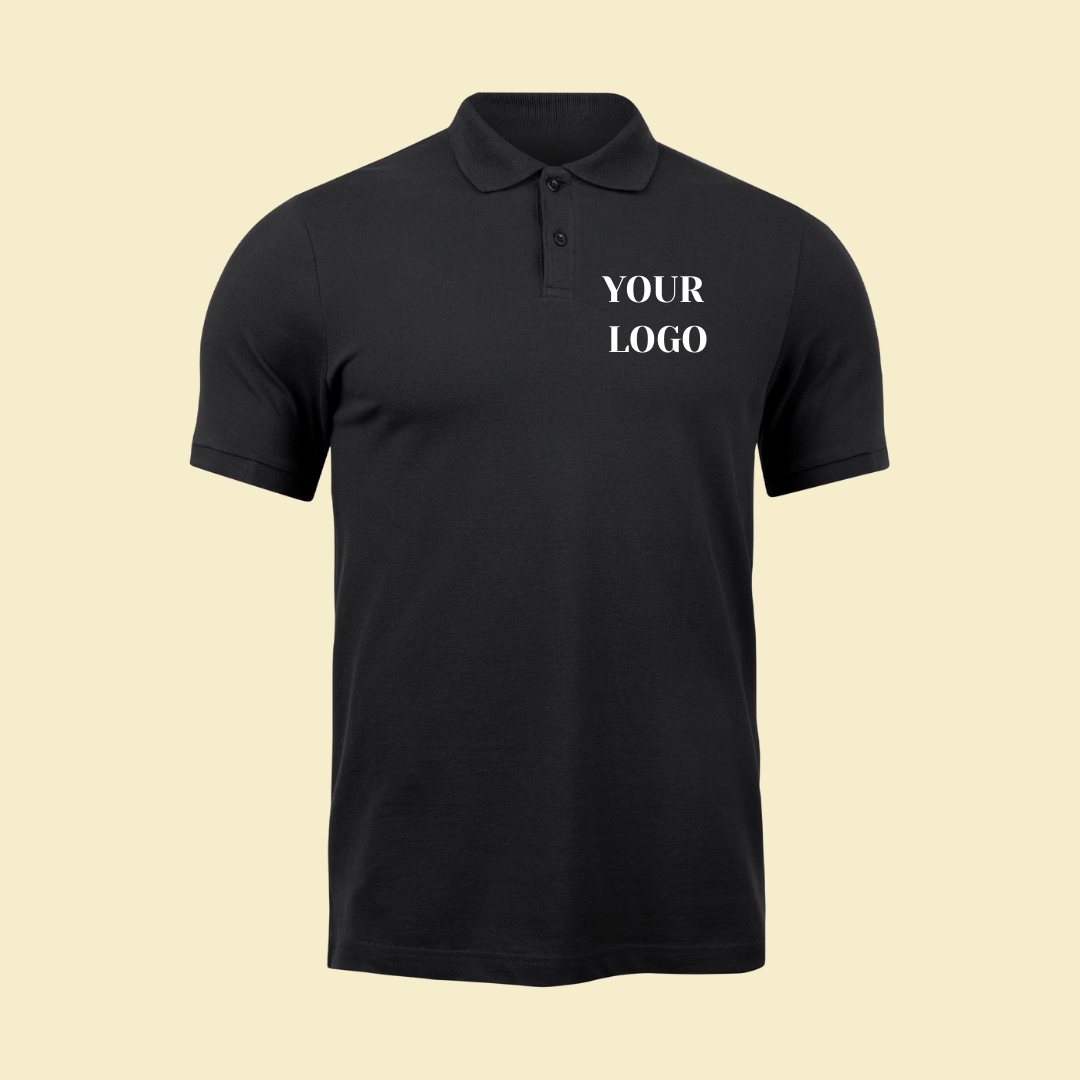 Custom Branded Black Polo T-Shirt – Corporate Uniform