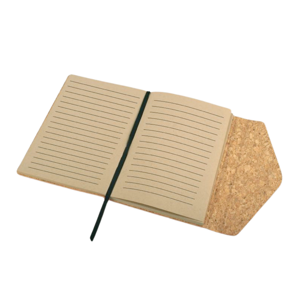 Cork Envelope Style Notebook with Recycled Pages