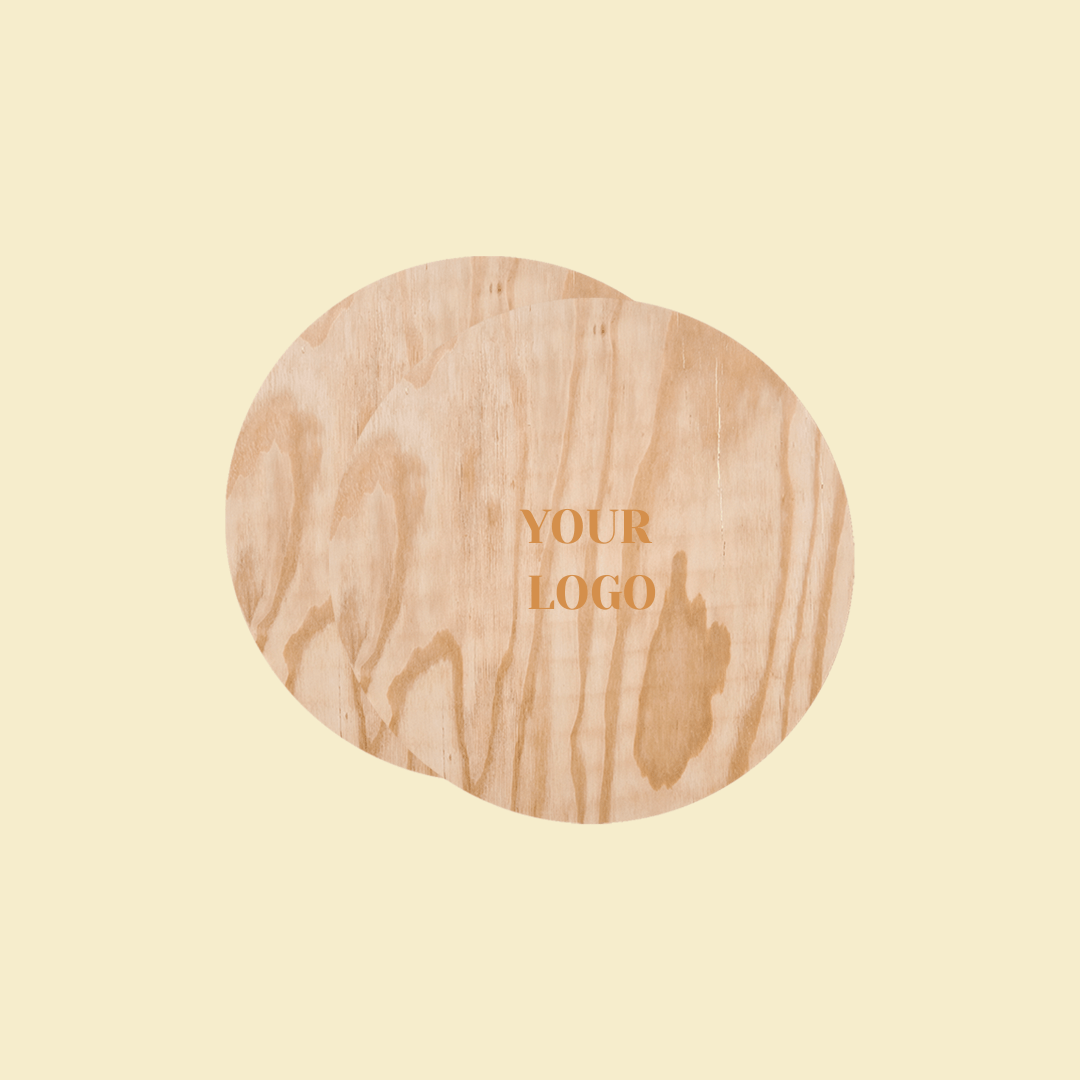 Custom Wooden Coasters – Natural Finish with Logo Engraving