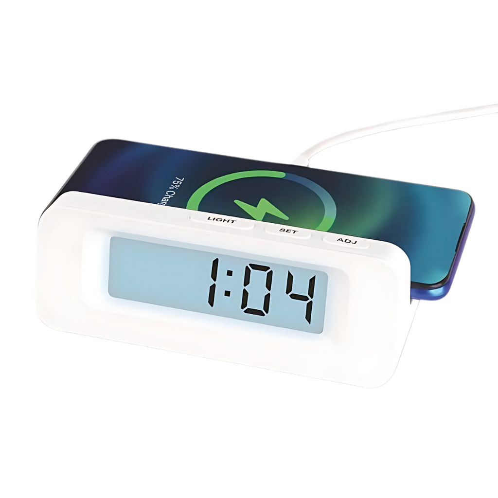 Digital Clock with 10W Wireless Charger