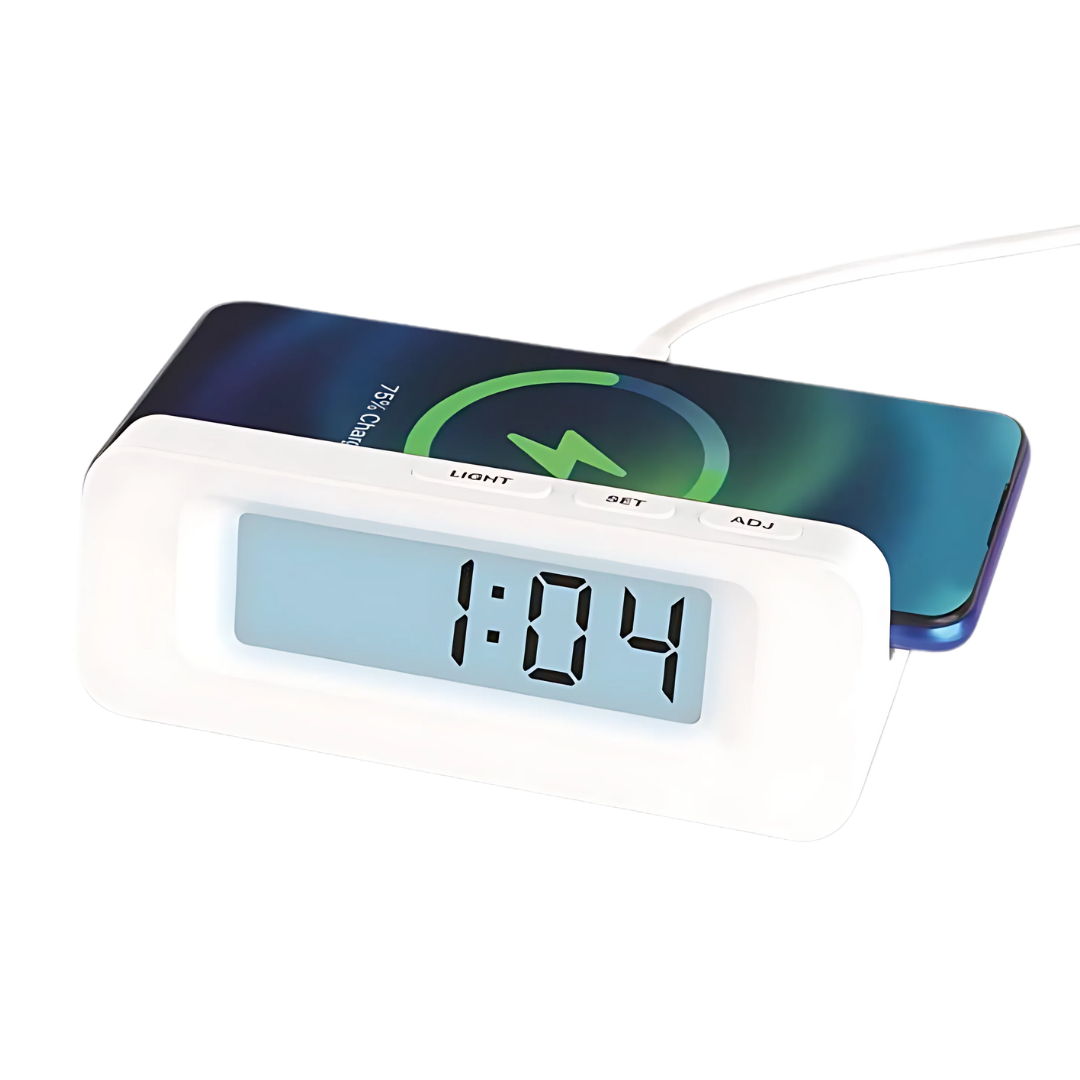 Digital Clock with 10W Wireless Charger